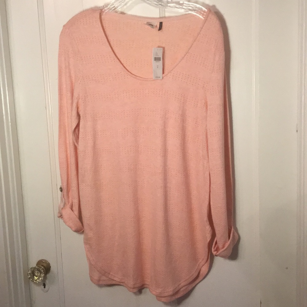 NWT Anthropologie Pink tunic size S. Runs big!
